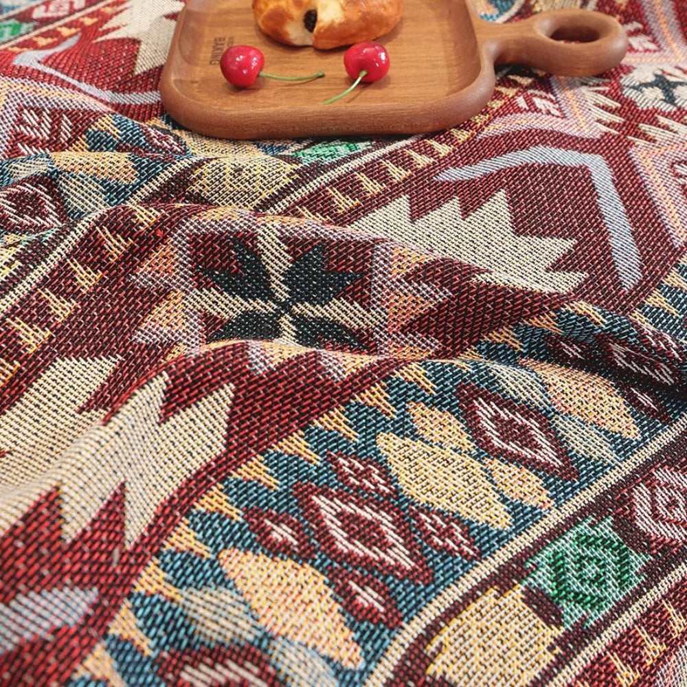 Zarela Sofaüberwurf - Boho-Chenille mit Quasten, Maschinenwaschbar 5