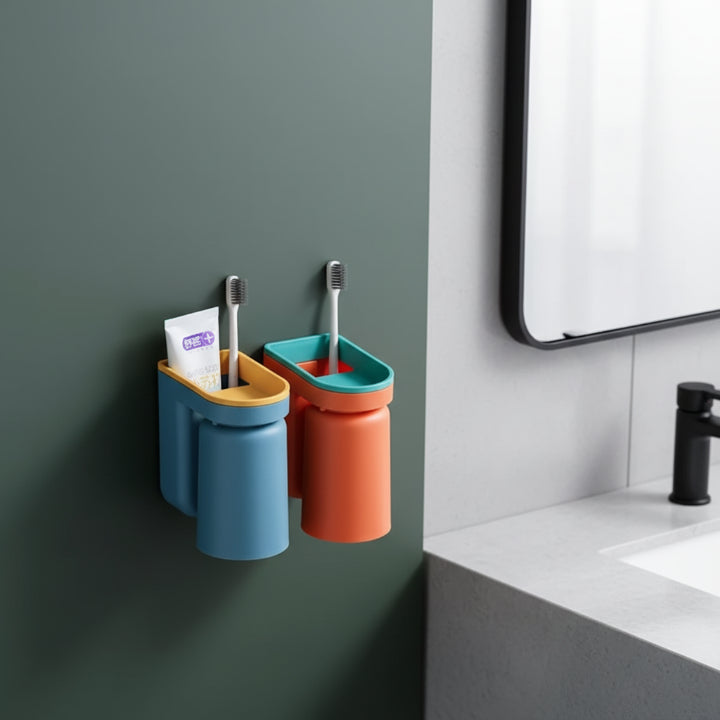 Zento Zahnbürstenhalter Wand - Hygienisch, Ohne Bohren, Platzsparend 4