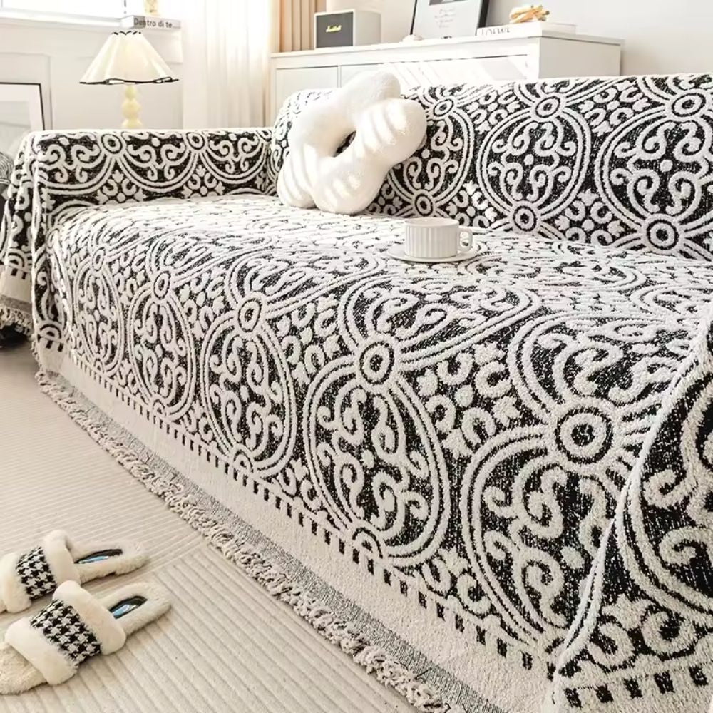 Ziera Sofabezug - Weiche Mikrofasermischung, Ornamentales Jacquarddesign 0