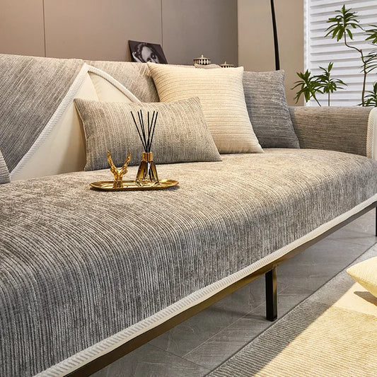 NordWeave™ - Chenille Sofaüberwurf - Skandinavischer Stil - Rutschfeste Unterseite