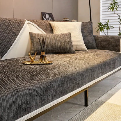 NordWeave™ - Chenille Sofaüberwurf - Skandinavischer Stil - Rutschfeste Unterseite