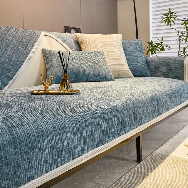NordWeave™ - Chenille Sofaüberwurf - Skandinavischer Stil - Rutschfeste Unterseite