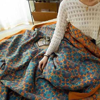 Zyra Wolldecke - 100% Bio-Baumwolle, Sechslagig, Farbenfroh für Sofa und Bett 5