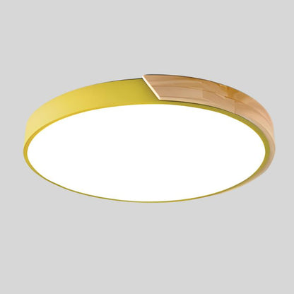 NordHalo™ - LED Deckenleuchte - Rundes Design - Holz Optik Deckenlampe