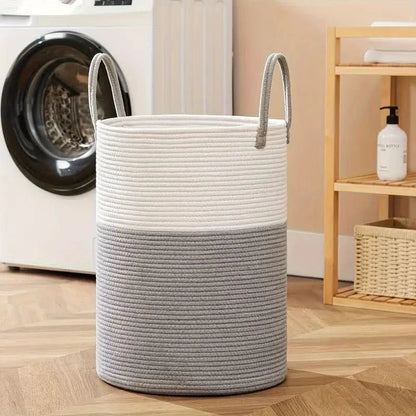 RopeNest™ - Geflochtener Wäschekorb - Modern Stil - Robuster Aufbewahrungskorb