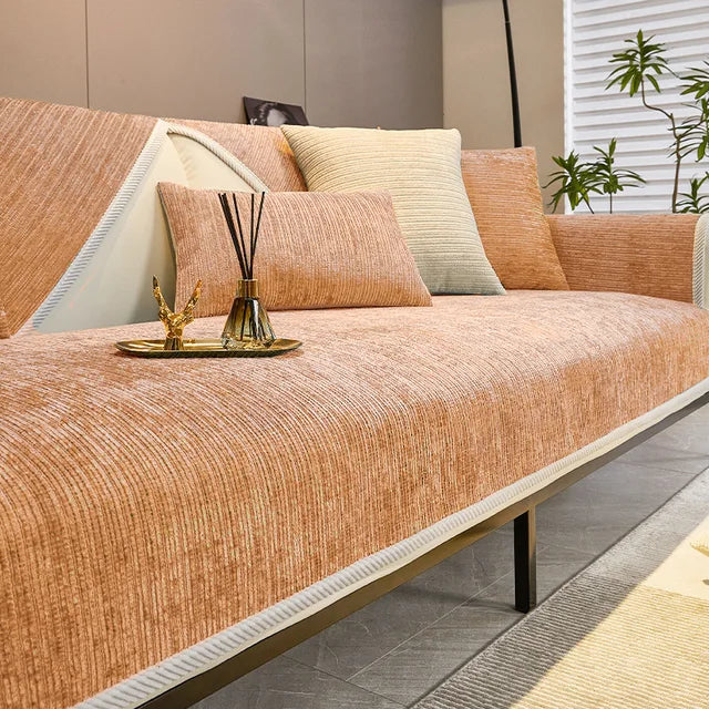 NordWeave™ - Chenille Sofaüberwurf - Skandinavischer Stil - Rutschfeste Unterseite