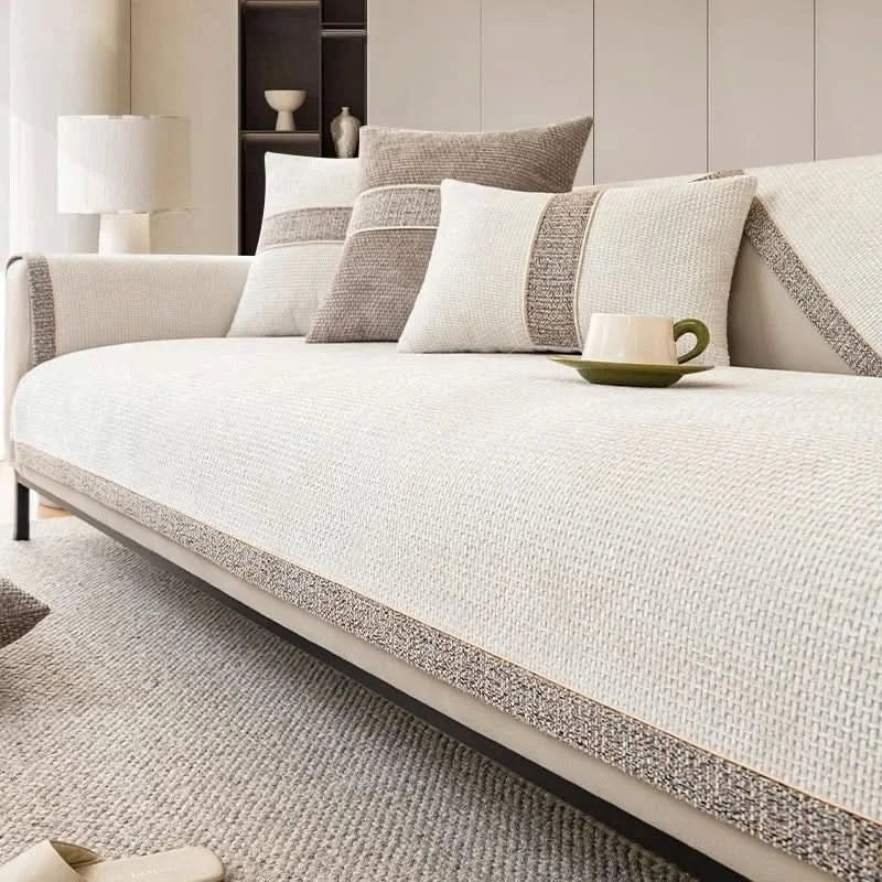 LinenGuard™ - Leinen Sofaüberzug - Modern Stil - Elegante Sofa Schutzabdeckung