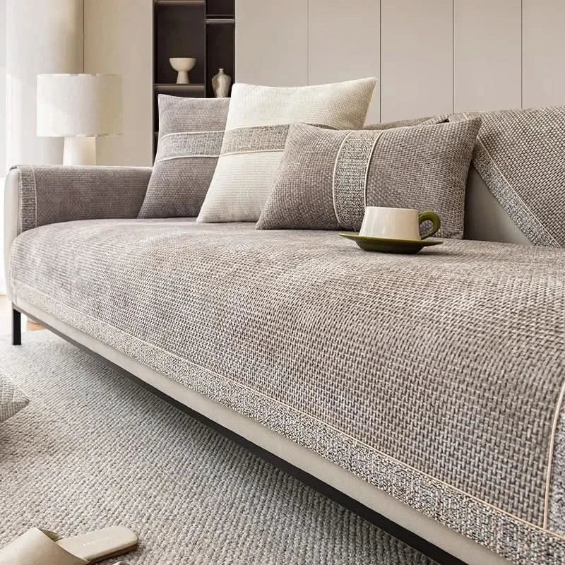 LinenGuard™ - Leinen Sofaüberzug - Modern Stil - Elegante Sofa Schutzabdeckung