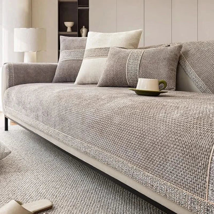 LinenGuard™ - Leinen Sofaüberzug - Modern Stil - Elegante Sofa Schutzabdeckung