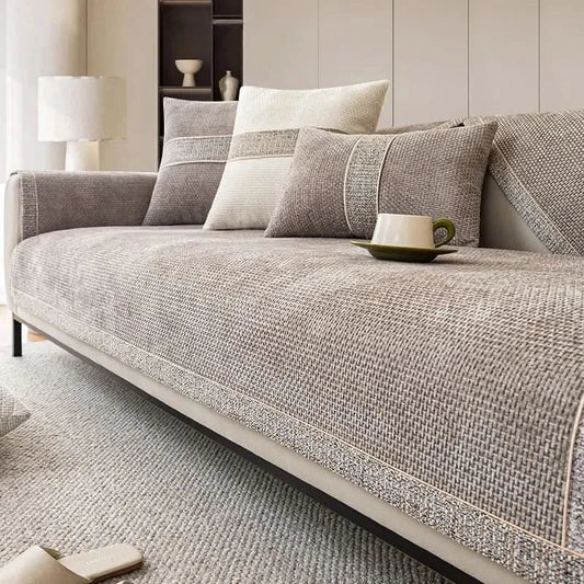 LinenGuard™ - Leinen Sofaüberzug - Modern Stil - Elegante Sofa Schutzabdeckung