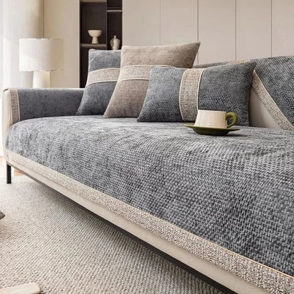 LinenGuard™ - Leinen Sofaüberzug - Modern Stil - Elegante Sofa Schutzabdeckung