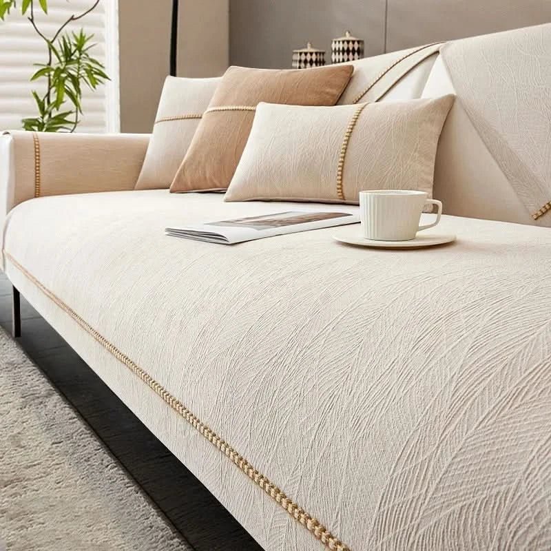 LinenGuard™ - Leinen Sofaüberzug - Modern Stil - Elegante Sofa Schutzabdeckung