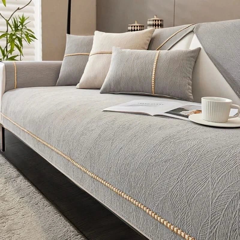 LinenGuard™ - Leinen Sofaüberzug - Modern Stil - Elegante Sofa Schutzabdeckung