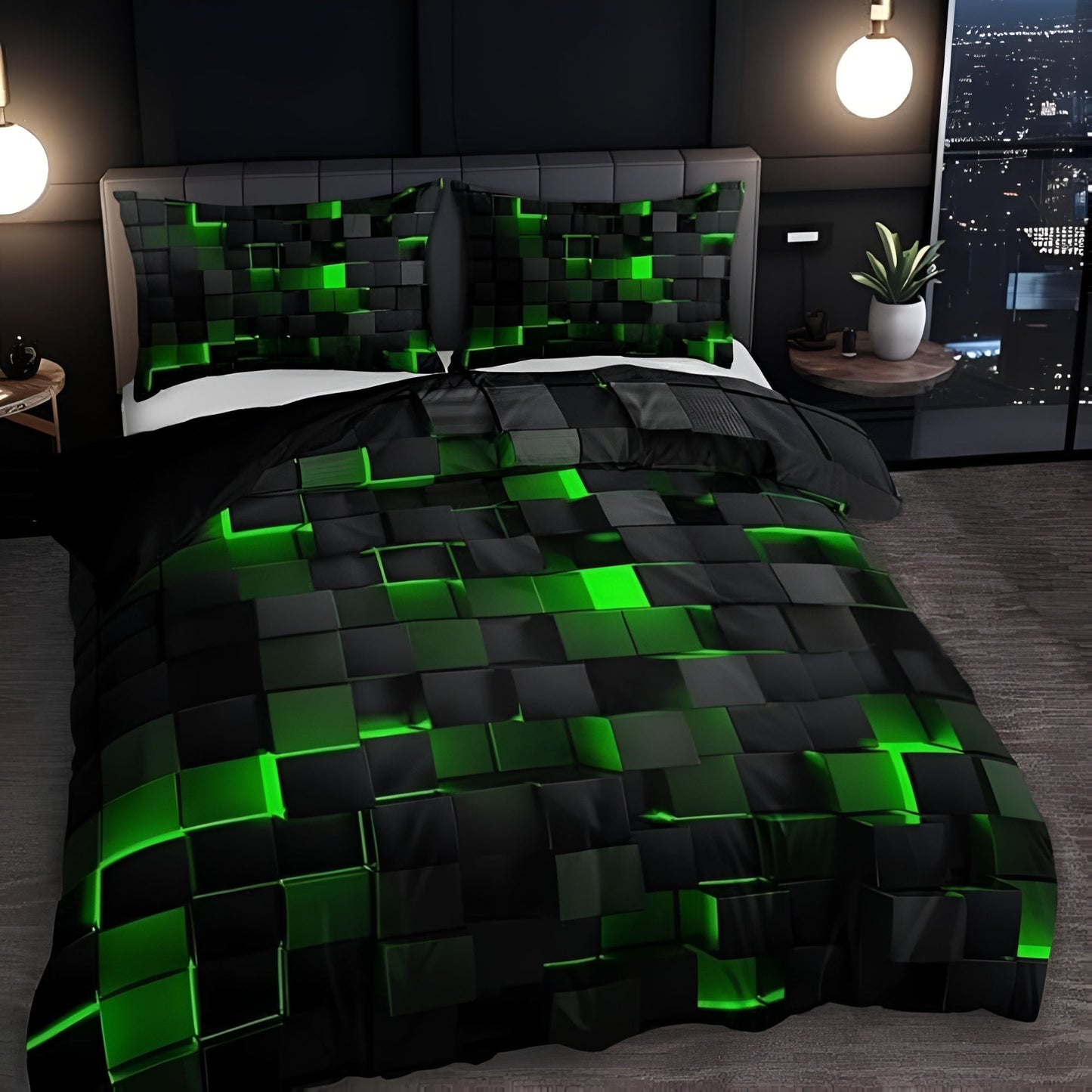 NeoGrid™ - Bettwäsche Set - Geometrisches Design - Modernes Schlafzimmer Set