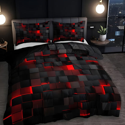 NeoGrid™ - Bettwäsche Set - Geometrisches Design - Modernes Schlafzimmer Set