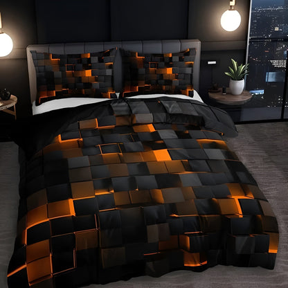 NeoGrid™ - Bettwäsche Set - Geometrisches Design - Modernes Schlafzimmer Set