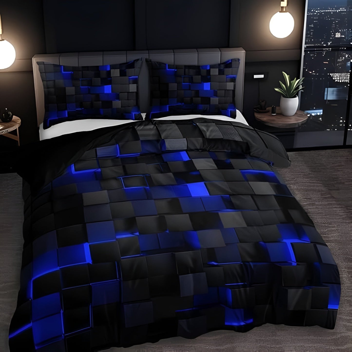 NeoGrid™ - Bettwäsche Set - Geometrisches Design - Modernes Schlafzimmer Set