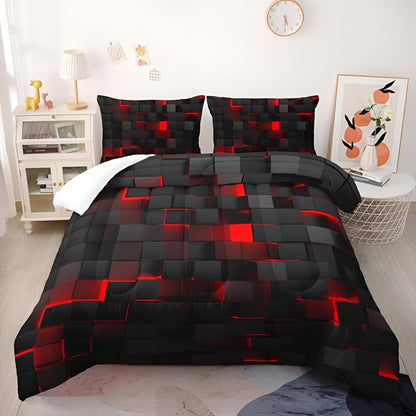 NeoGrid™ - Bettwäsche Set - Geometrisches Design - Modernes Schlafzimmer Set