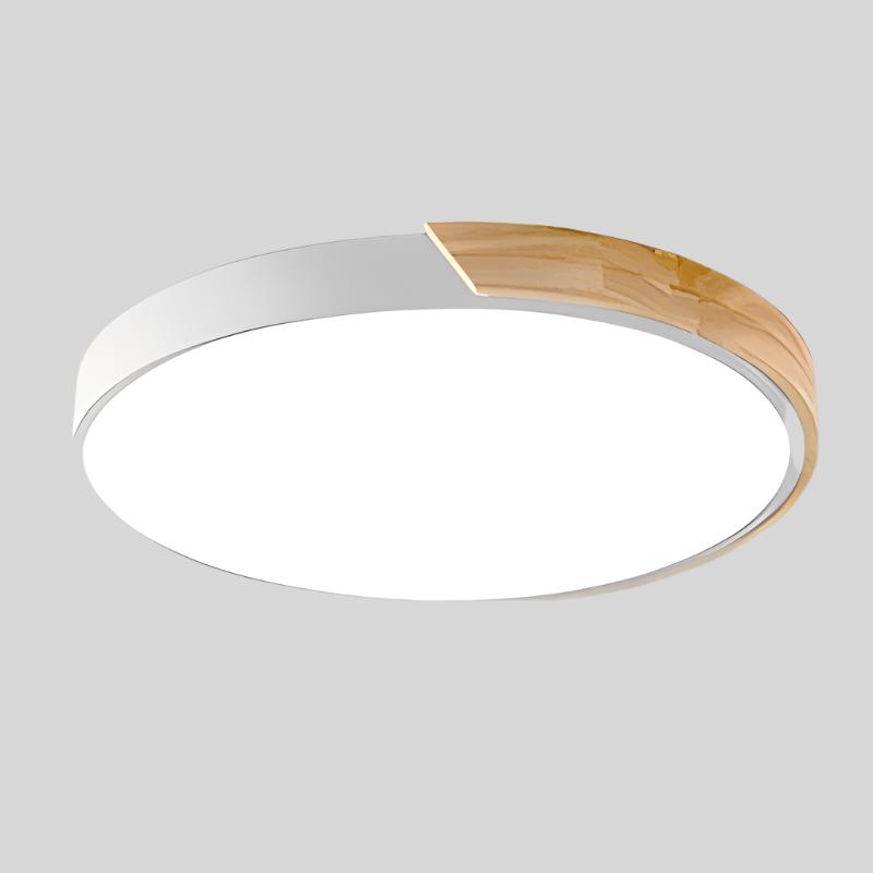 NordHalo™ - LED Deckenleuchte - Rundes Design - Holz Optik Deckenlampe