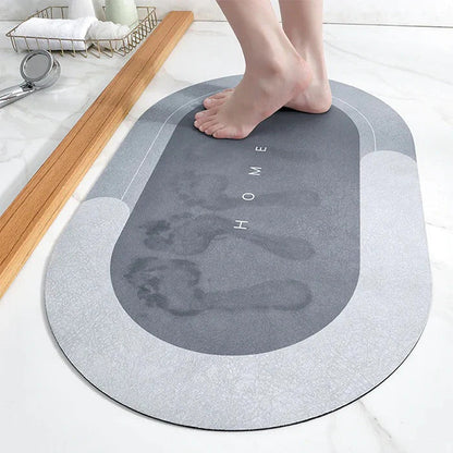 DryStep™ - Badematte Stein - Modern Stil - Schnell Trocknende Oberfläche