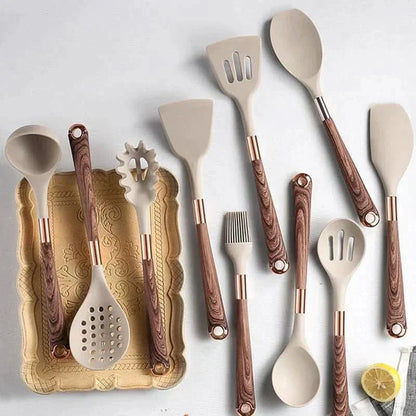 CookCraft™ - Silikon Küchenutensilien Set - Modern Stil - 10-teiliges Kochset