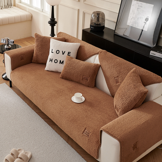 FleeceGuard™ - Sherpa Fleece Sofaüberwurf - Gemütlicher Stil - Rutschfester Sofaschutz