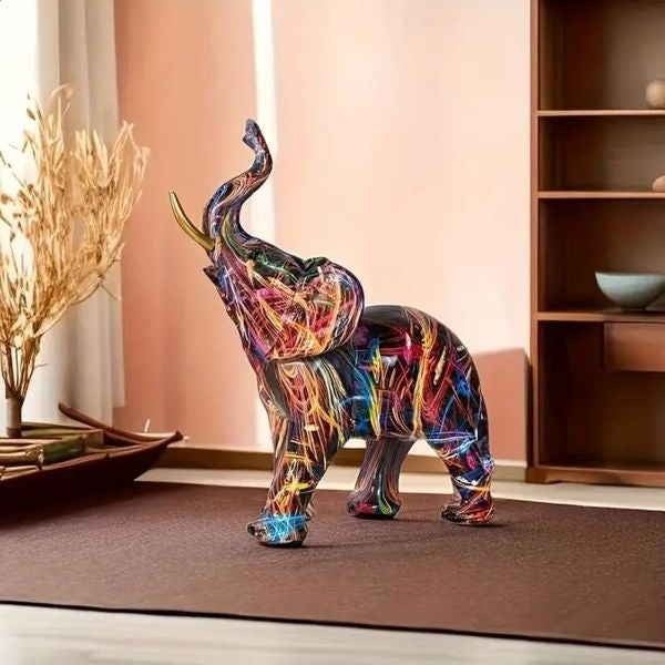 ColorTusks™ Deko Elefant – Graffiti Kunstfigur – Moderne Wohn Deko