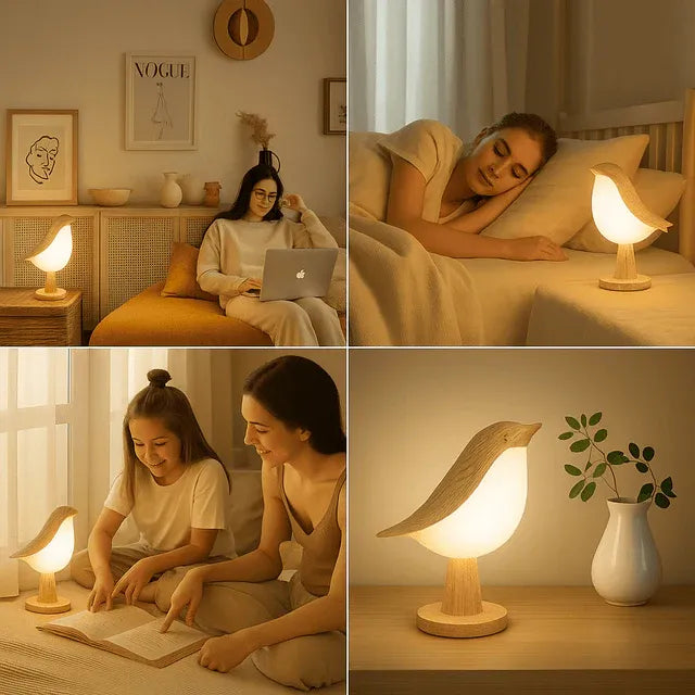 BirdLamp™ – Beruhigende Nachtlampe mit Touch-Steuerung – Warmes LED Licht