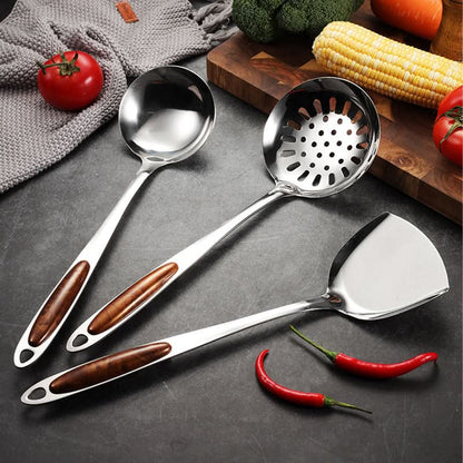 SteelChef™ - Edelstahl Küchenutensilien Set - Modern Stil - Premium Kochwerkzeug Set