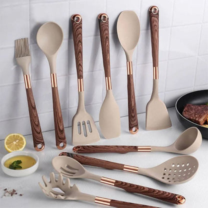 CookCraft™ - Silikon Küchenutensilien Set - Modern Stil - 10-teiliges Kochset