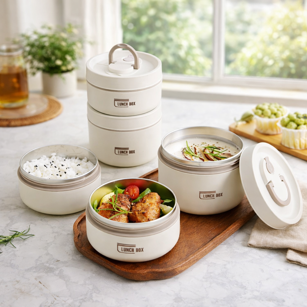 HeatLunch™ – Isolierte Edelstahl Lunchbox – Warmes Essen unterwegs