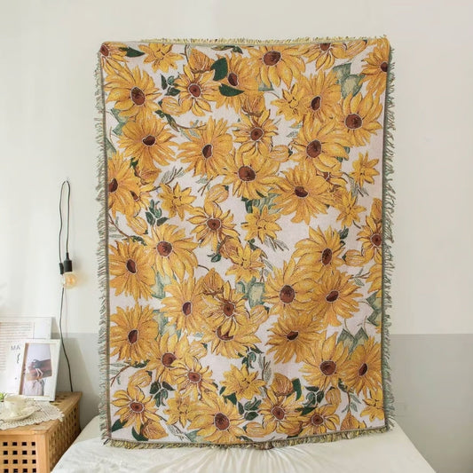FloraNest™ – Outdoor Picknickdecke Blumenmuster Mikrofaser Camping – Blumen Picknick Decke