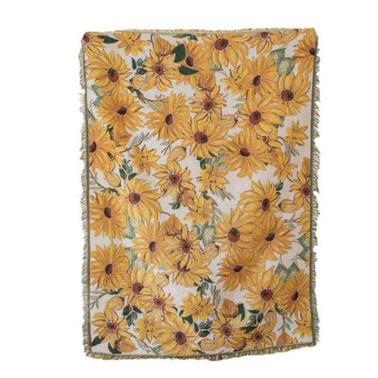 FloraNest™ – Outdoor Picknickdecke Blumenmuster Mikrofaser Camping – Blumen Picknick Decke