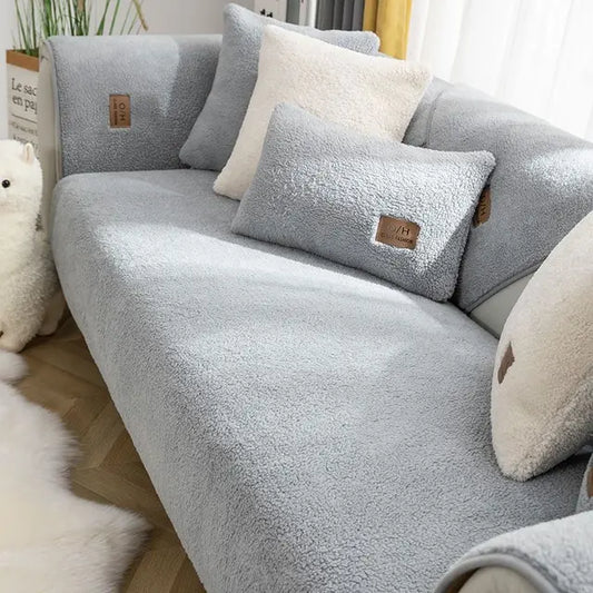 FleeceGuard™ - Sherpa Fleece Sofaüberwurf - Gemütlicher Stil - Rutschfester Sofaschutz