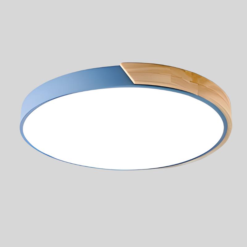 NordHalo™ - LED Deckenleuchte - Rundes Design - Holz Optik Deckenlampe