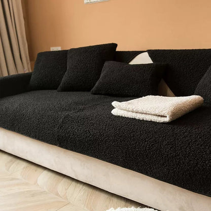 CozyHaven™ - Teddy Sherpa Sofaüberwurf - Weicher Stil - Rutschfester Sofaschutz